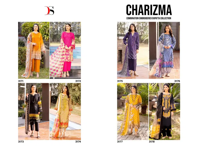 Charizma By Deepsy Embroidered Cotton Pakistani Suits Catalog